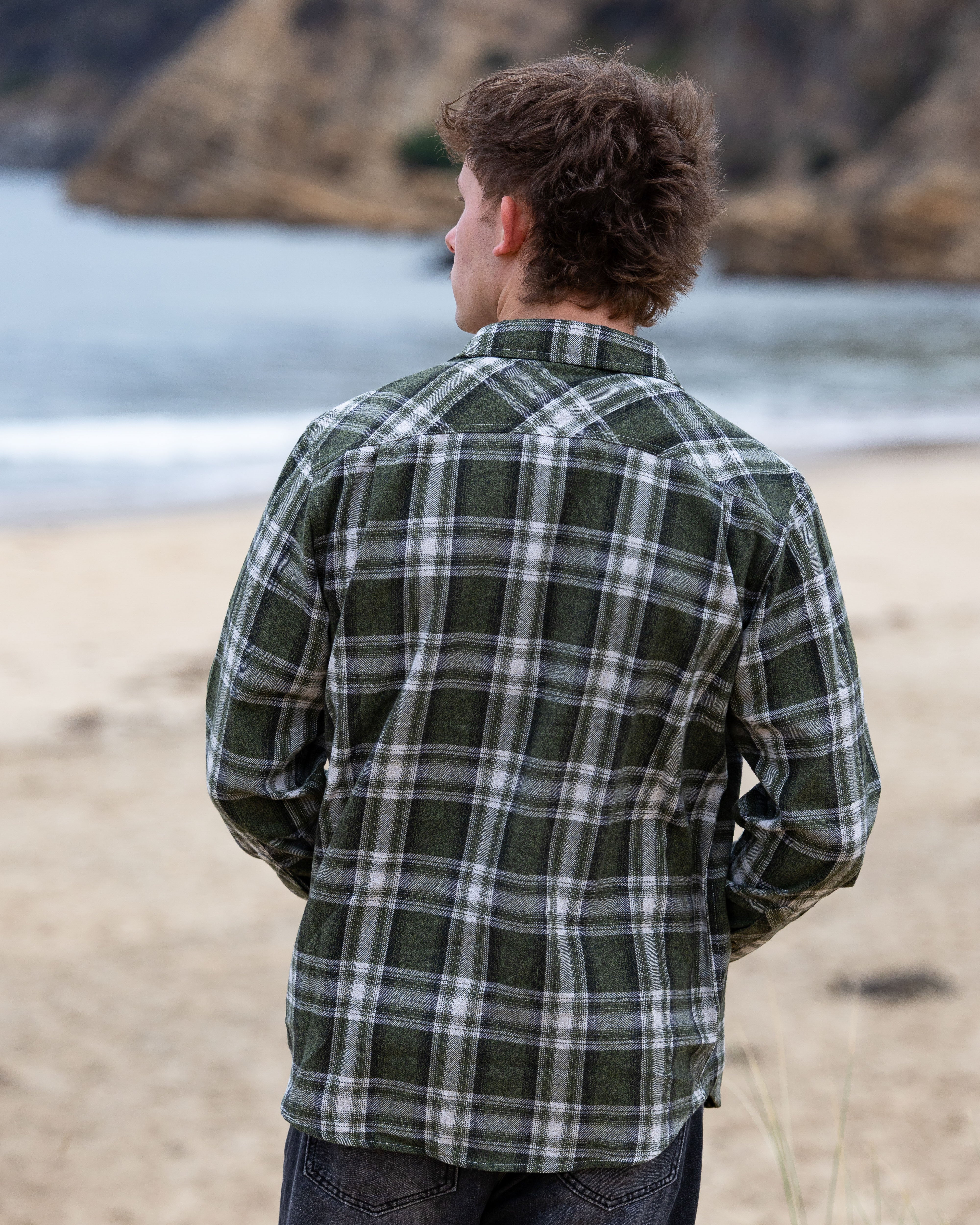 Washed Check Long Sleeve Shirt