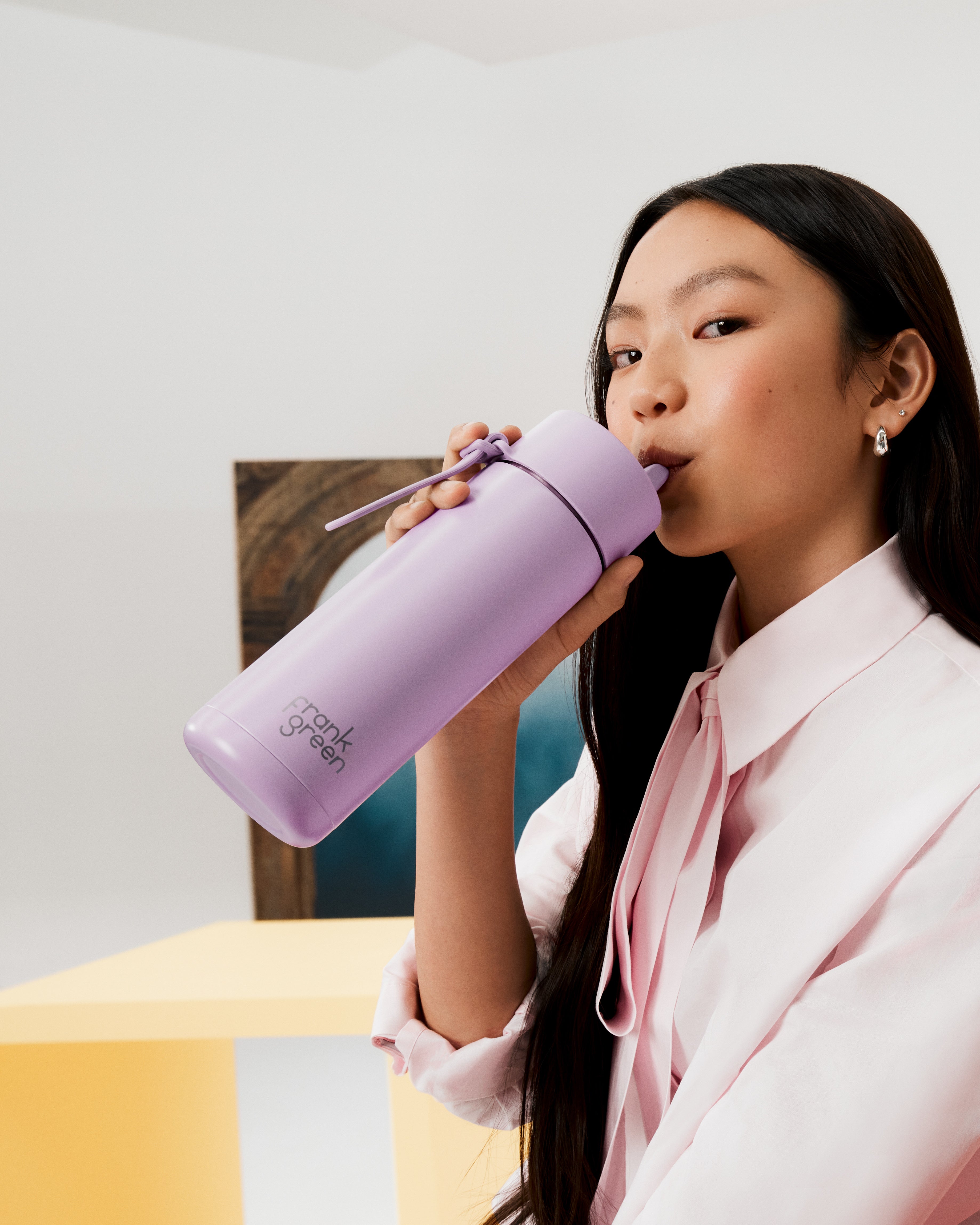 20oz Reusable Bottle with Flip Straw Lid