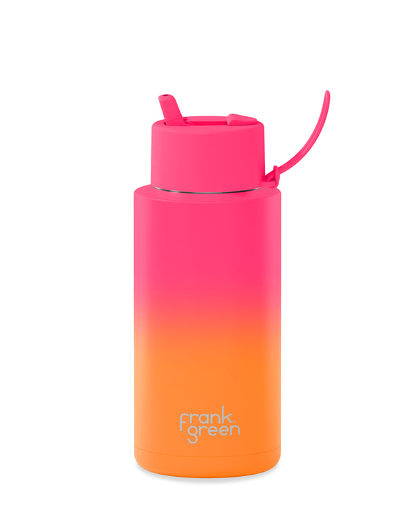 34oz Reusable Bottle With Flip Straw Lid