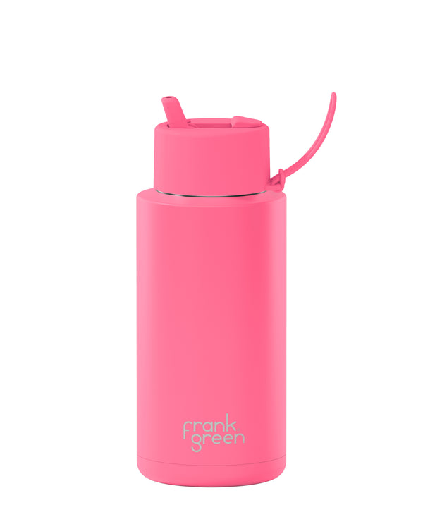 34oz Reusable Bottle with Flip Straw Lid