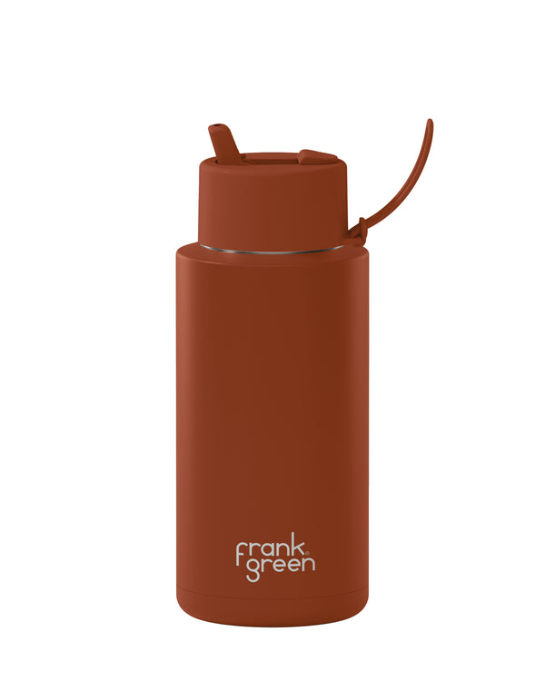 34oz Reusable Bottle with Flip Straw Lid