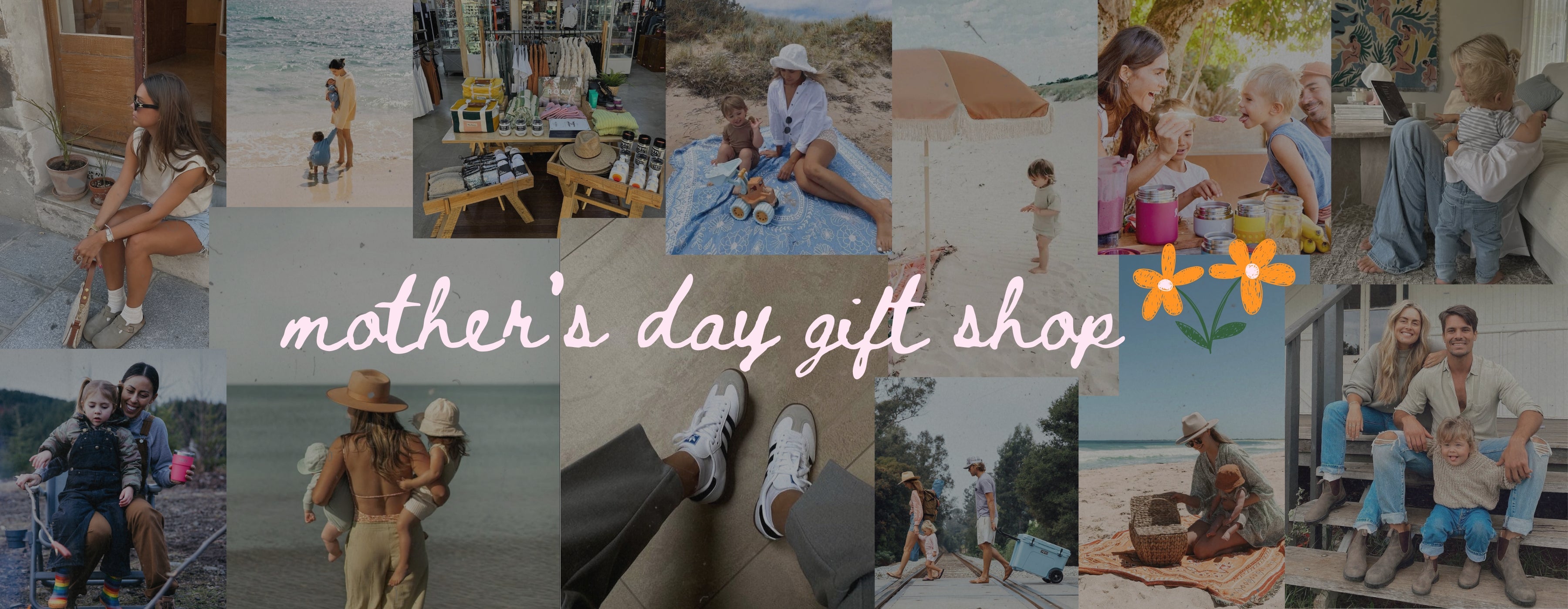 Colourful Mother’s Day gift shop display featuring curated presents for Mum  beautifully arranged gift ideas perfect for celebrating Mum on her special day