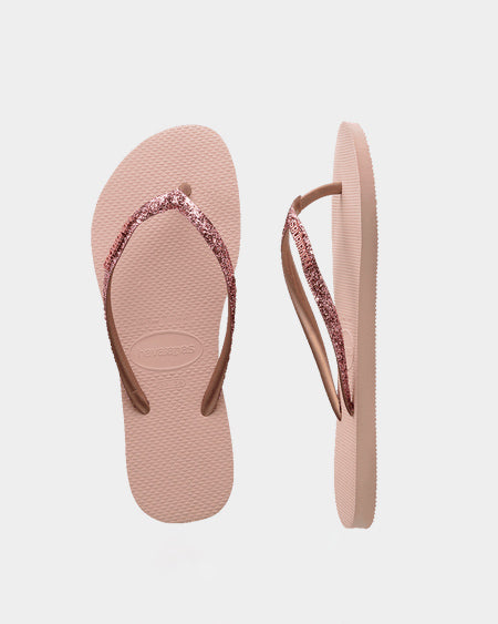 Kids Slim Metal Logo Glitter II Ballet Rose/Golden Blush