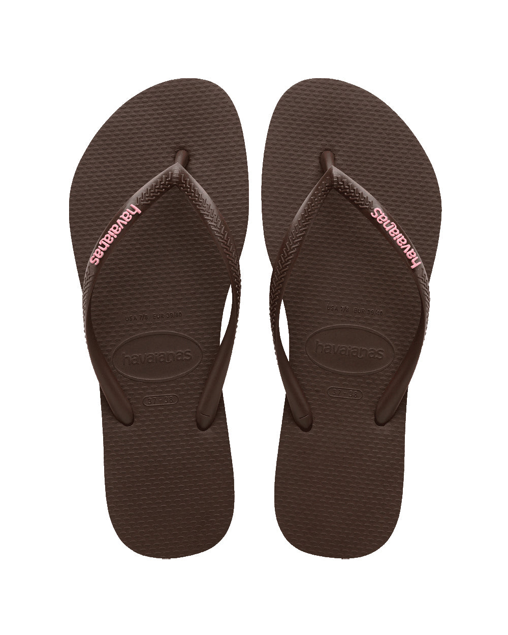 Slim Rubber Logo Brown/Pink