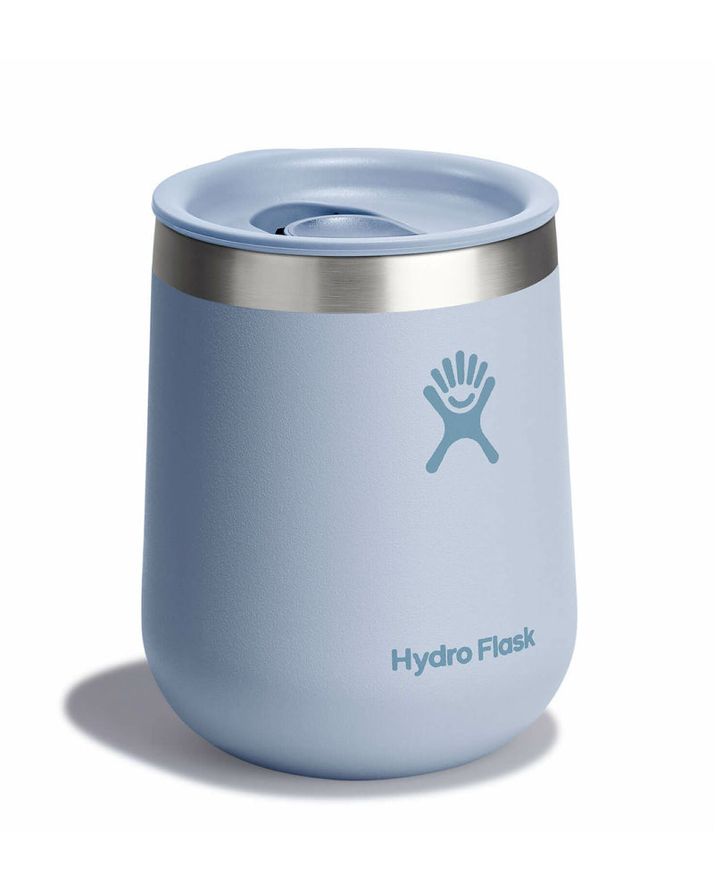 Blue Hydro Flask tumbler with sip lid, designed for temperature control and spill-resistant sipping.