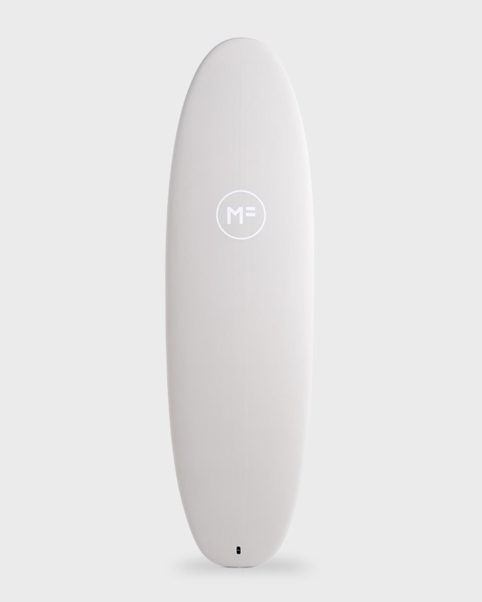 Soft white MF Beastie softboard with centre logo, rounded nose and durable soft top construction.