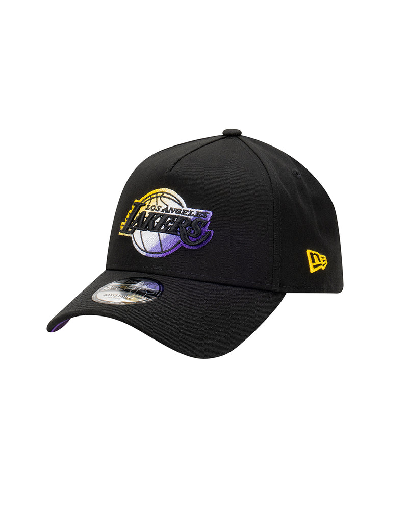 Los Angeles Lakers Black 9Forty A-Frame Snapback