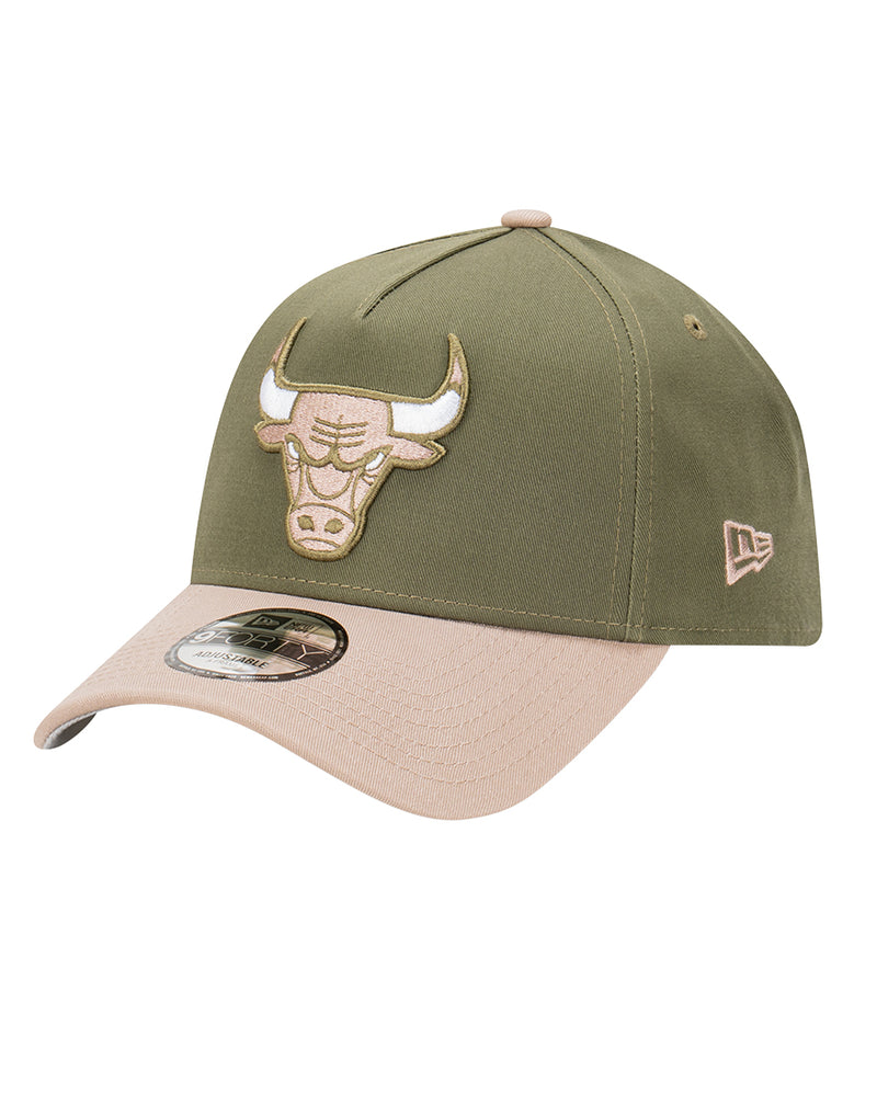 Chicago Bulls New Olive Ash Brown 9Forty A-Frame Snapback