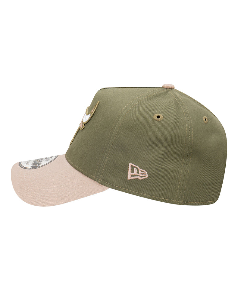 Chicago Bulls New Olive Ash Brown 9Forty A-Frame Snapback