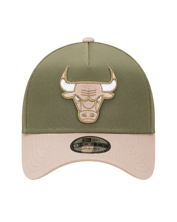 Chicago Bulls New Olive Ash Brown 9Forty A-Frame Snapback