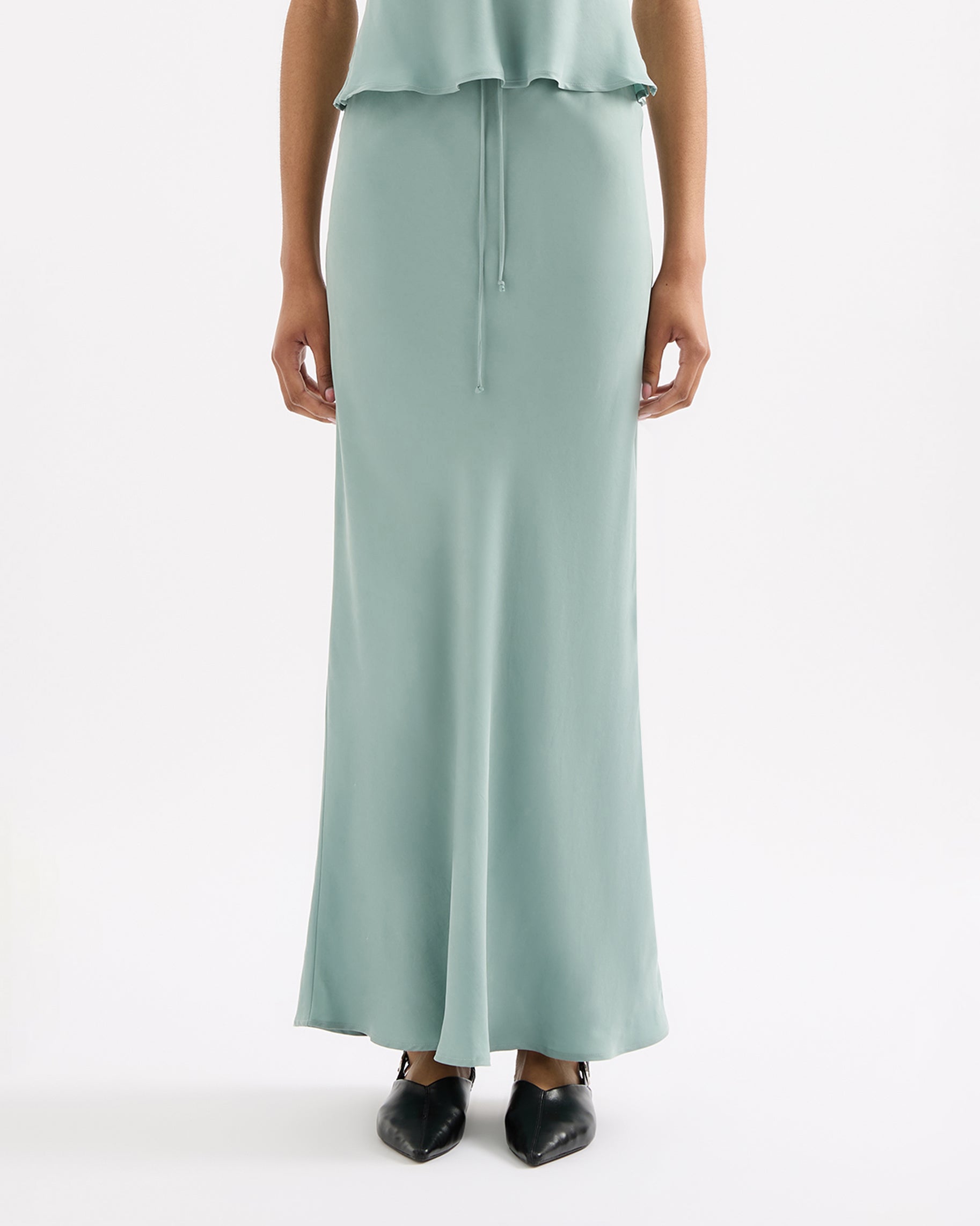 Lea Cupro Maxi Skirt