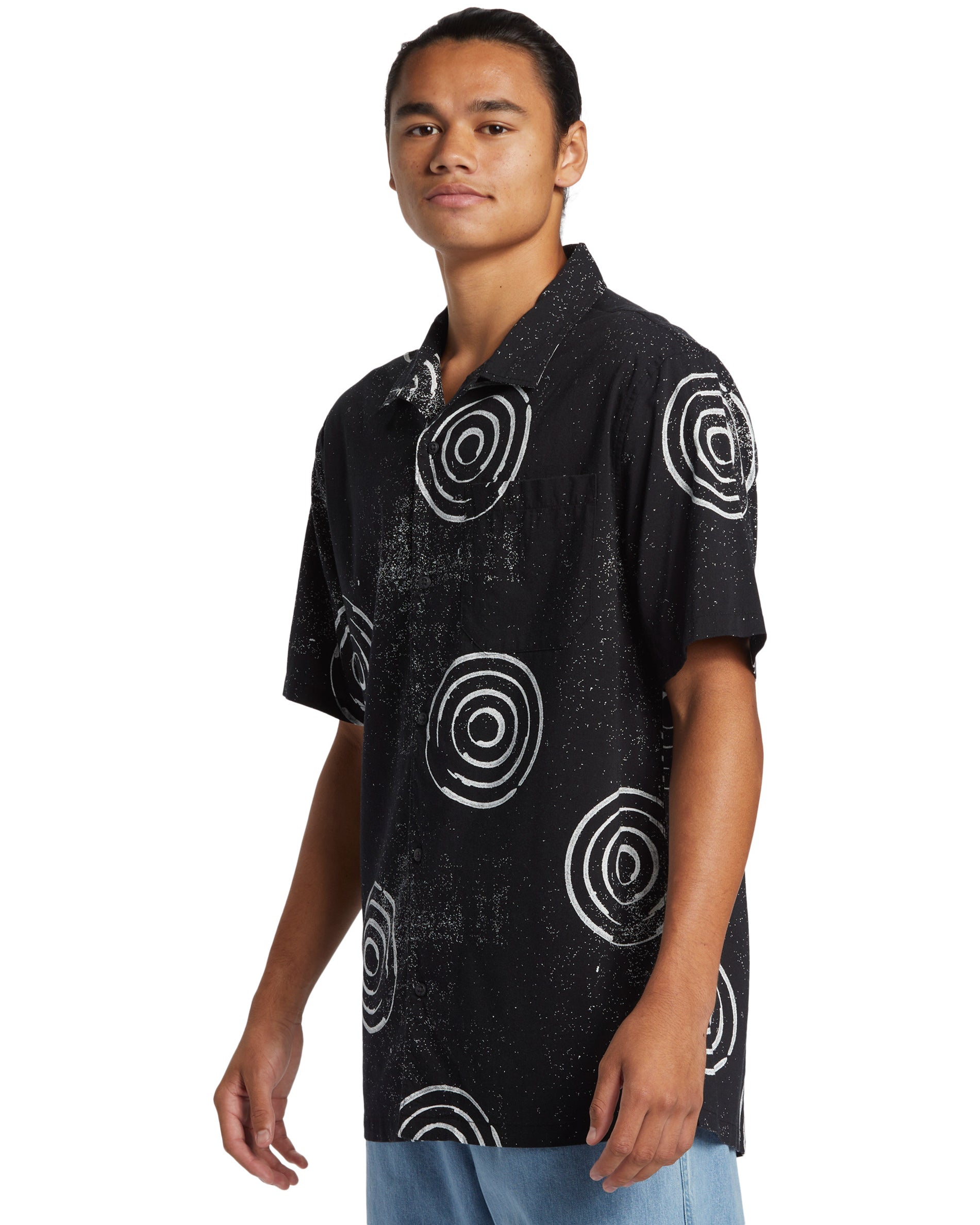 Pool Party Casual Short Sleeve Woven Top