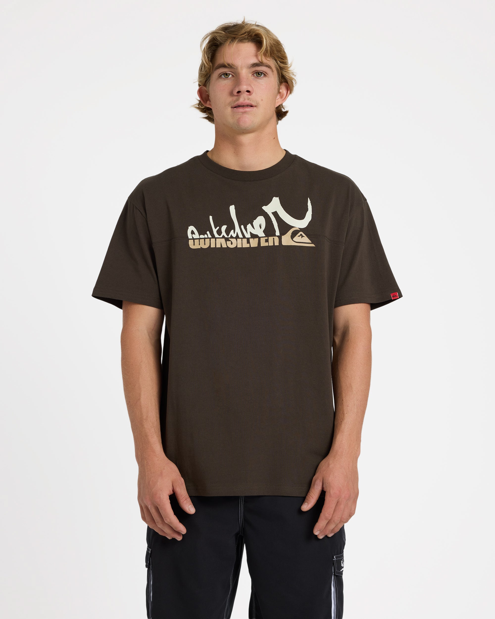Quiksilver Yg Spliced Short Sleeve Tee Black Olive
