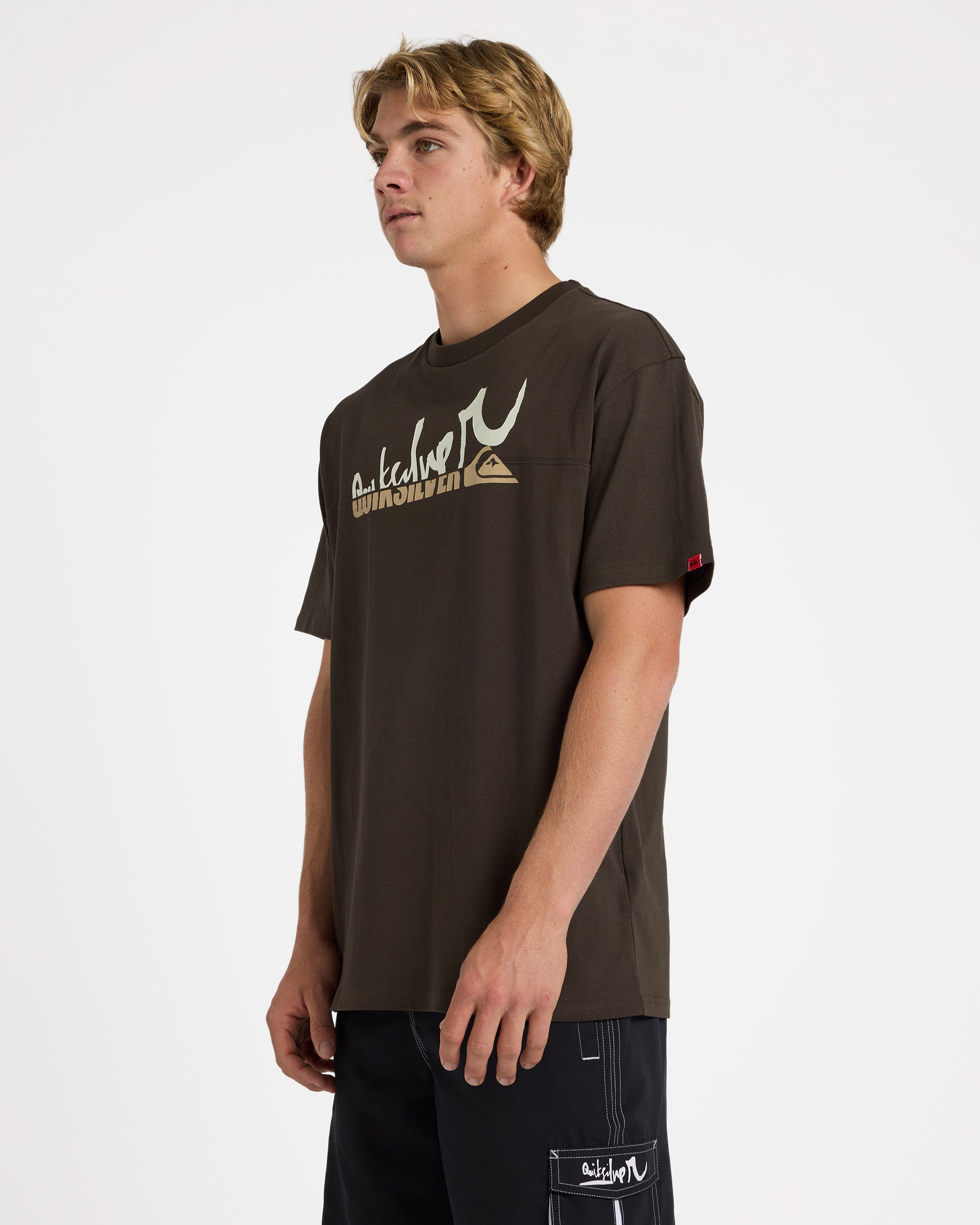 Quiksilver Yg Spliced Short Sleeve Tee Black Olive