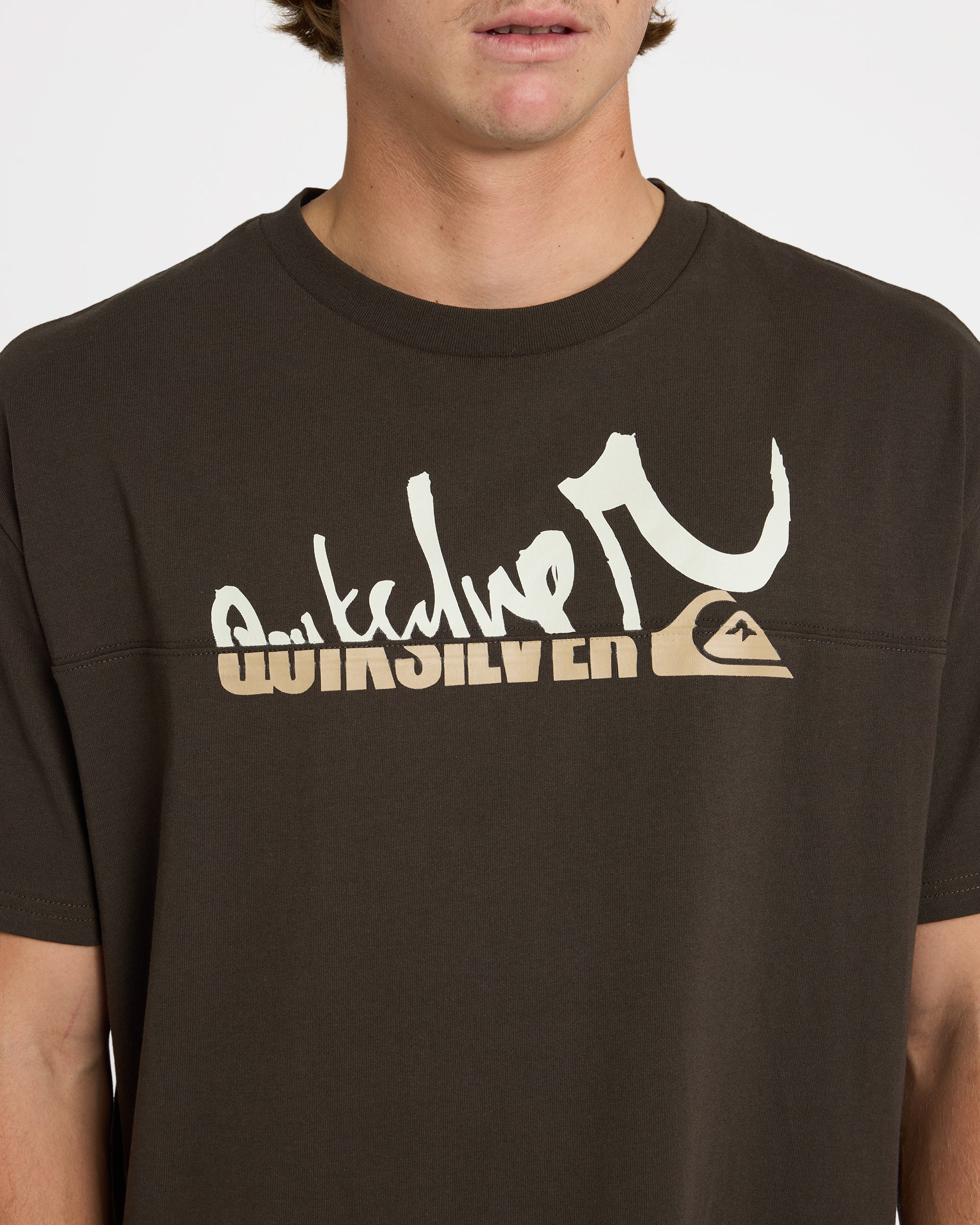 Quiksilver Yg Spliced Short Sleeve Tee Black Olive