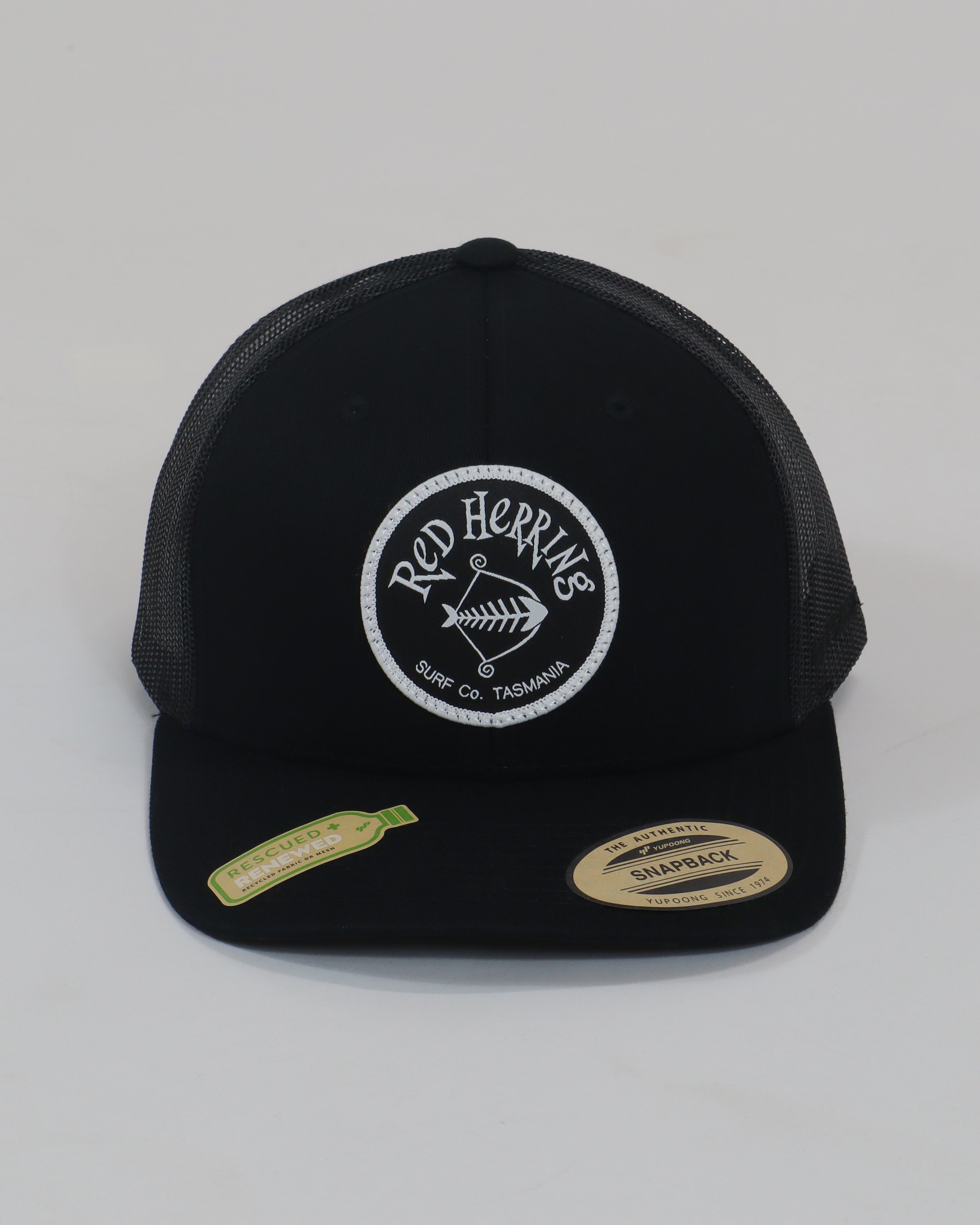 Red Herring OG Black Logo Trucker