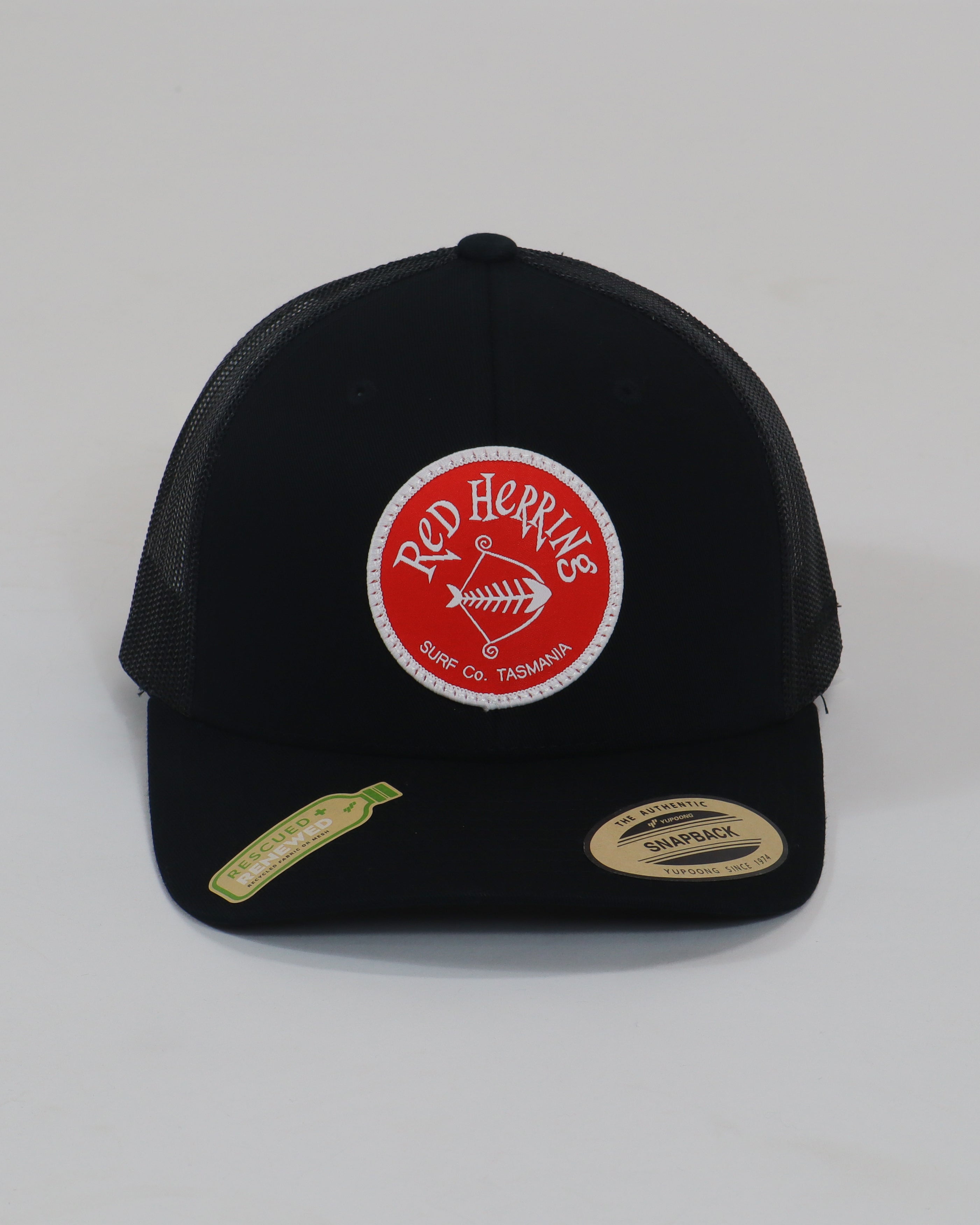 Red Herring OG Black Logo Trucker