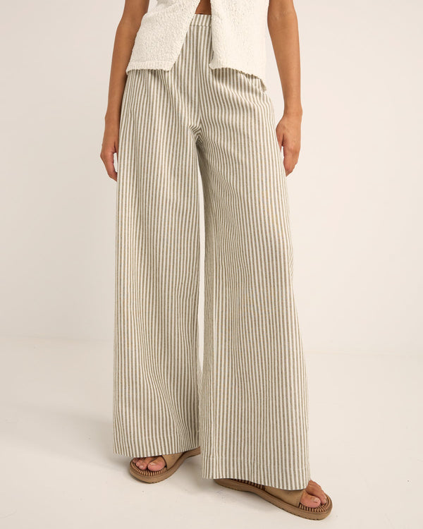 Valley Stripe Wide Leg Pant