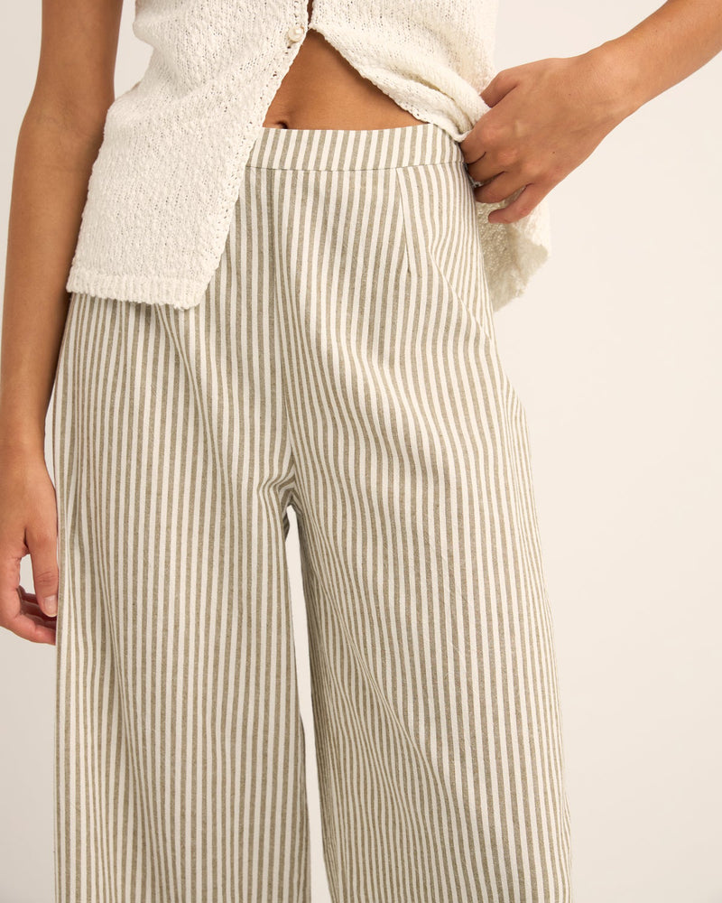 Valley Stripe Wide Leg Pant