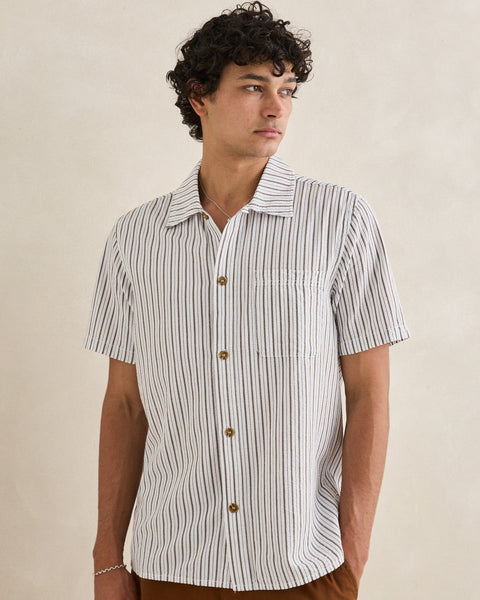 Seersucker Stripe Short Sleeve Shirt
