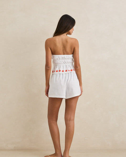 Melia Floral Embroidered Short