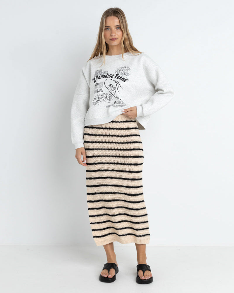 Highline Stripe Knit Midi Skirt
