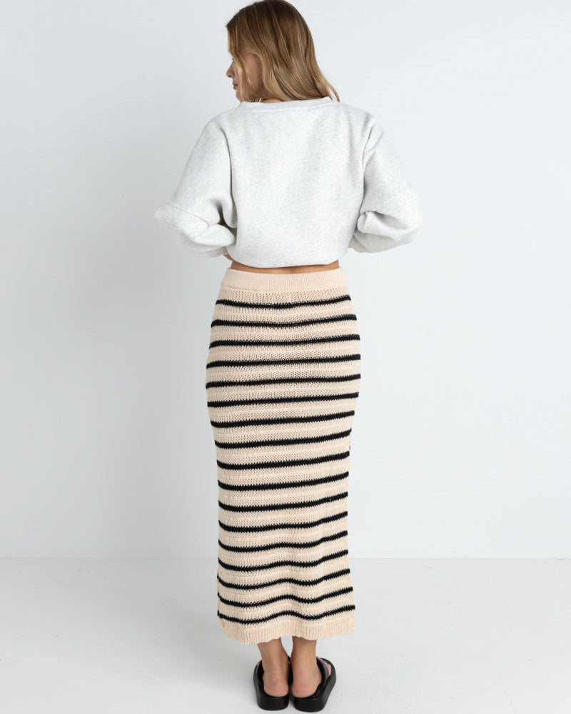 Highline Stripe Knit Midi Skirt