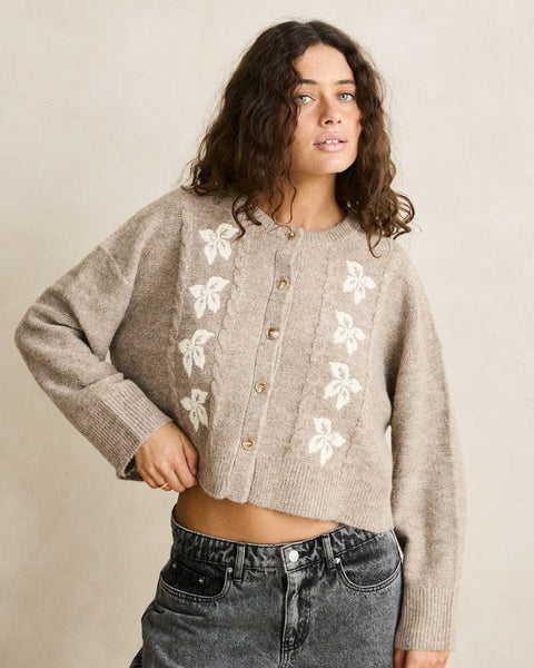 Blanca Floral Crop Cardigan