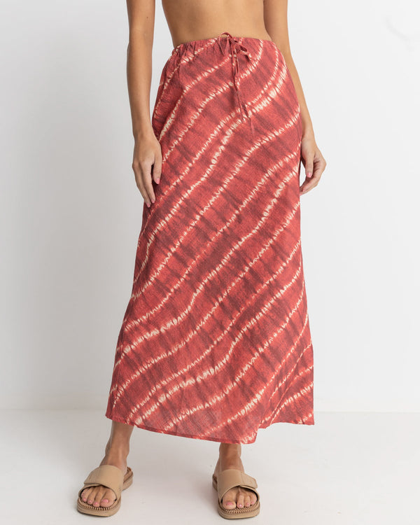 Sahara Tie Dye Bias Cut Maxi Skirt