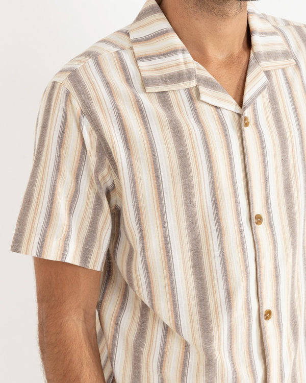 Vacation Stripe Short Sleeve Shirt