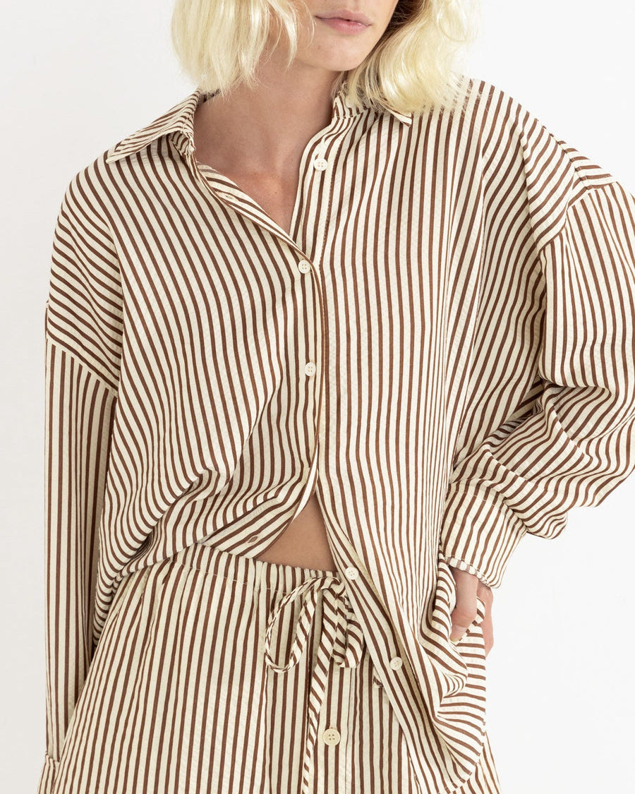 Cove Stripe Oversized Long Sleeve Shirt