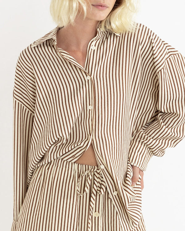Cove Stripe Oversized Long Sleeve Shirt