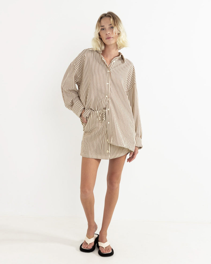 Cove Stripe Oversized Long Sleeve Shirt