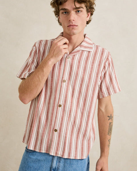 Vacation Stripe Short Sleeve Shirt