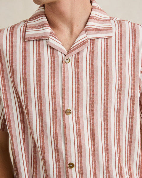 Vacation Stripe Short Sleeve Shirt