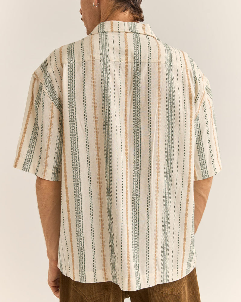 Vacation Stripe Short Sleeve Shirt