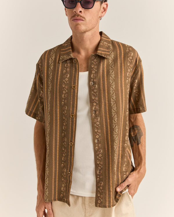 Paisley Stripe Short Sleeve Shirt