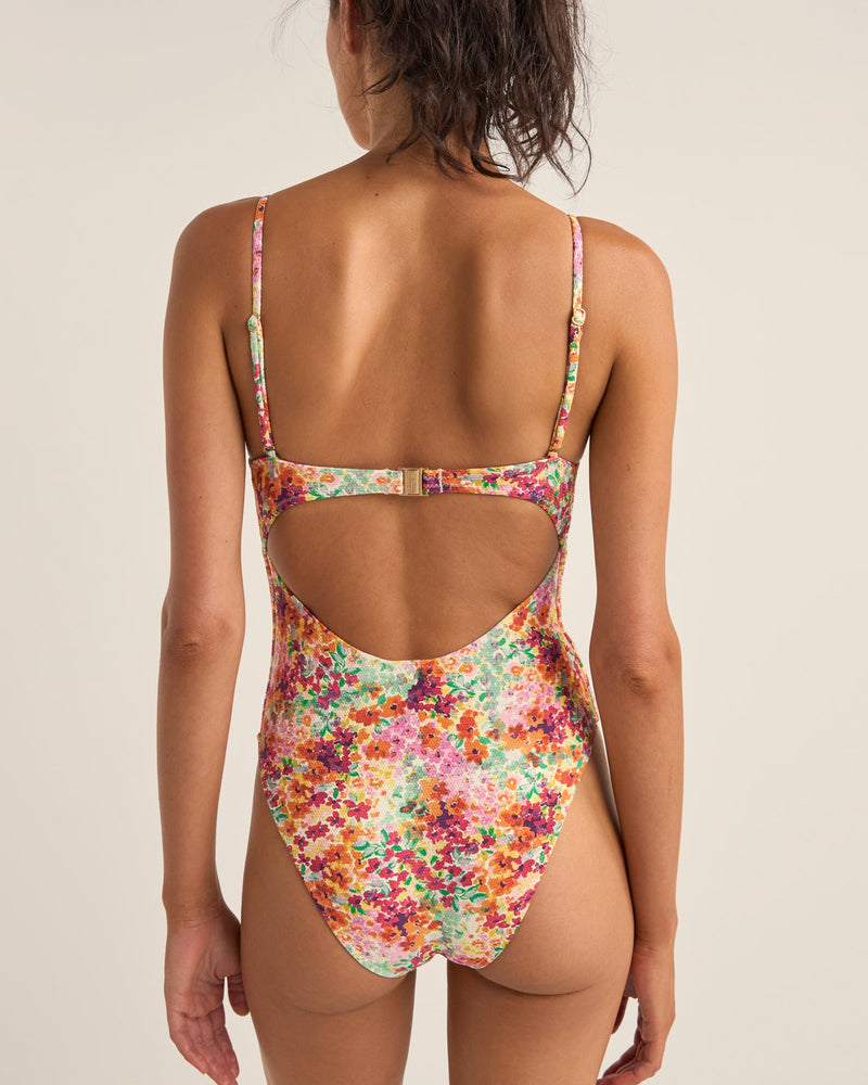 Sierra Floral Tie Front One Piece