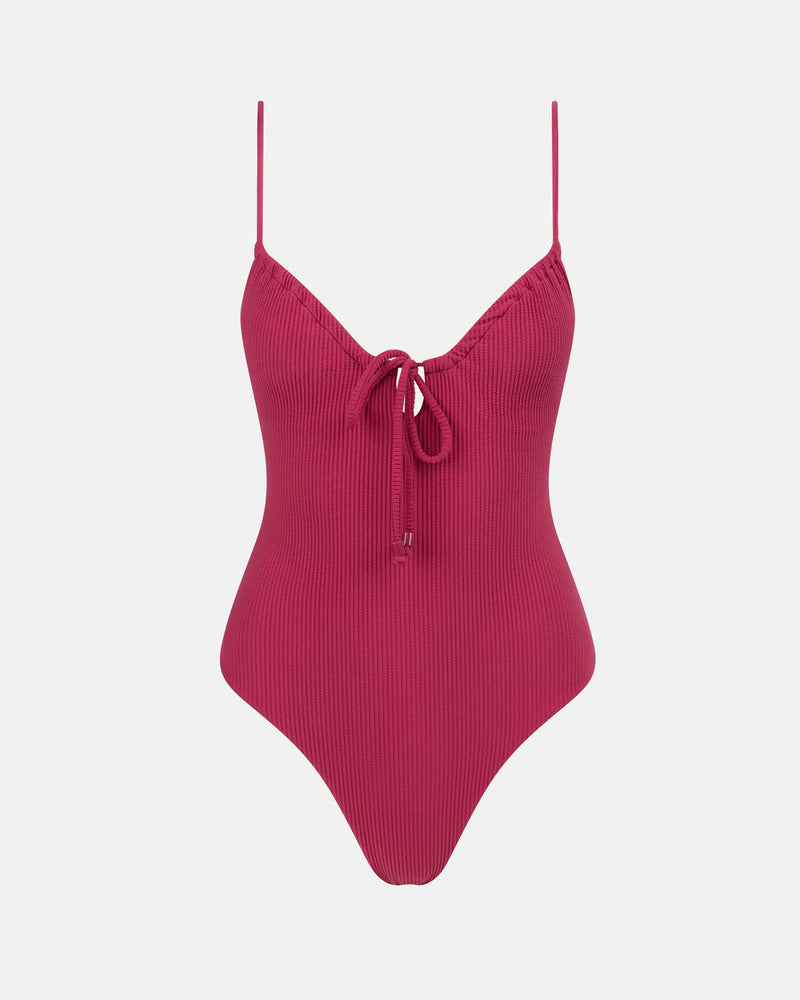 Isla Rib Tie Front One Piece