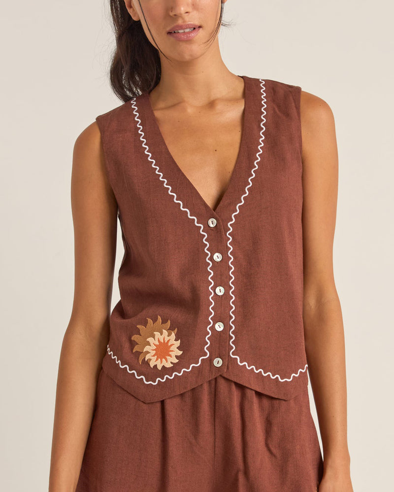 Solis Embroidered Vest