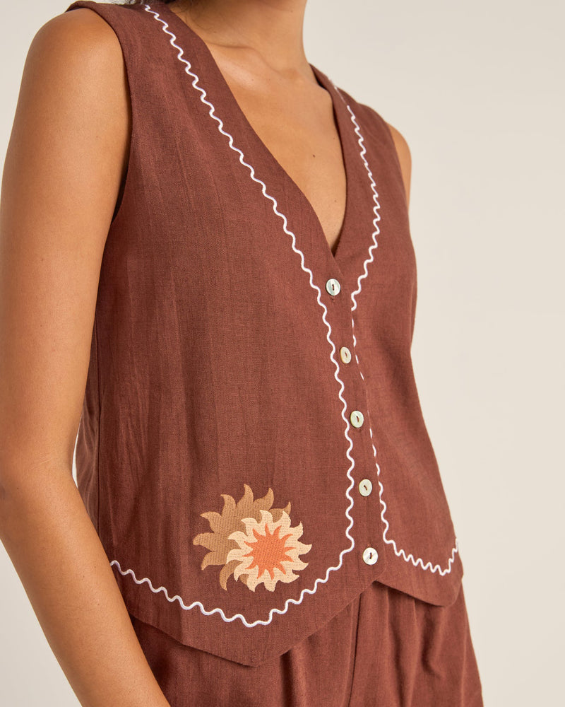 Solis Embroidered Vest