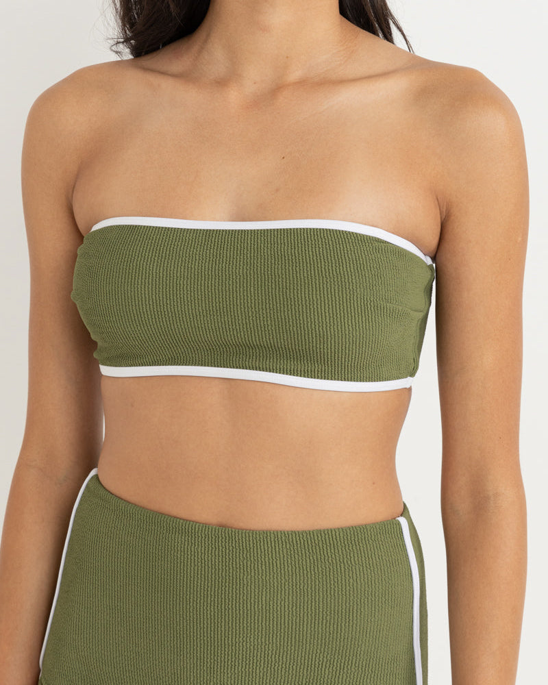 Essential Rib Contrast Bandeau Top