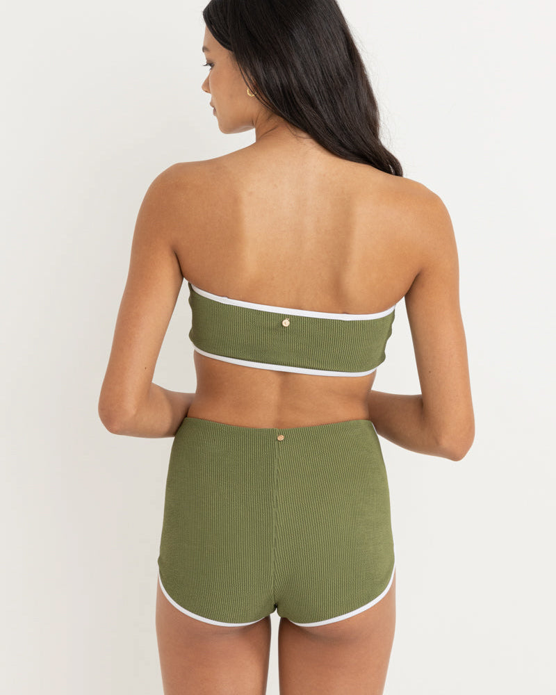 Essential Rib Contrast Bandeau Top