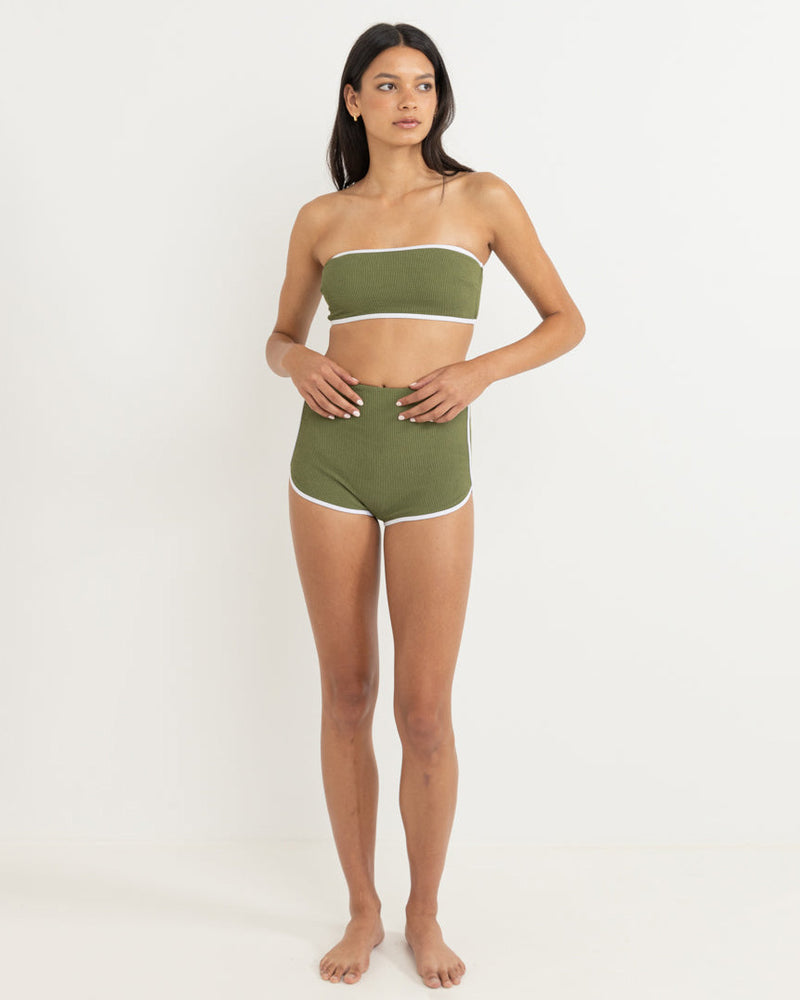 Essential Rib Contrast Bandeau Top