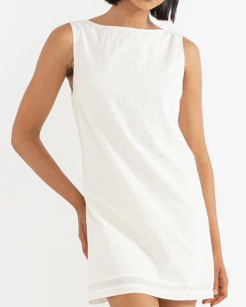 Porto Eyelet Mini Dress