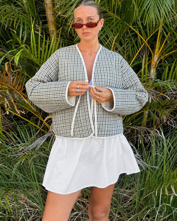 Antibes Plaid Quilted Jacket