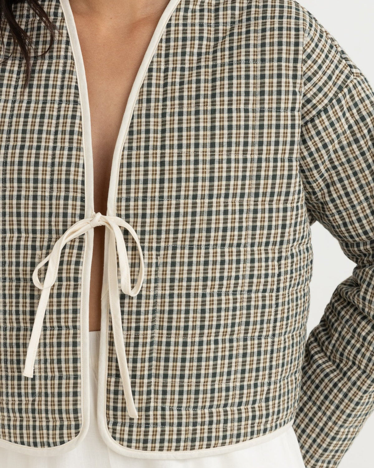Antibes Plaid Quilted Jacket