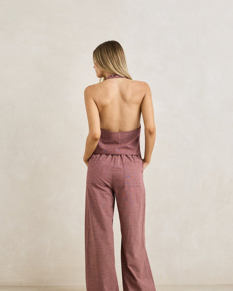 Lucy Check Halter Vest