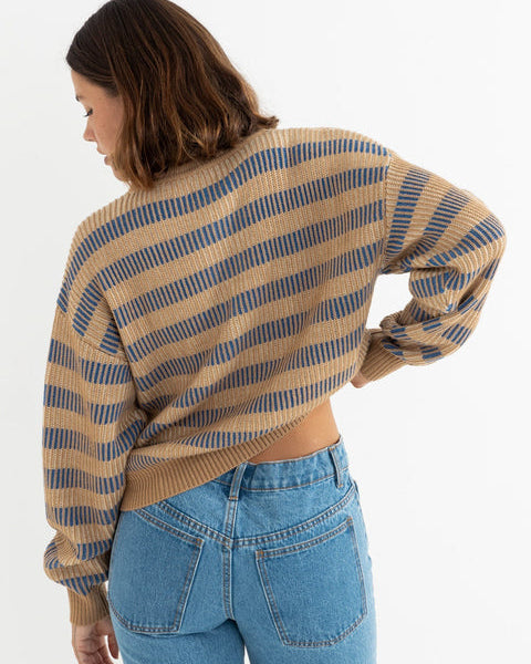 Estelle Quarter Zip Striped Knit