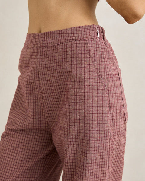 Lucy Check Wide Leg Pant